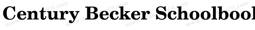 Century Becker Schoolbook Bold字体转换